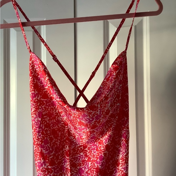 NWOT Vici RUBY FLORAL SATIN SLIP MIDI DRESS - Picture 9 of 16